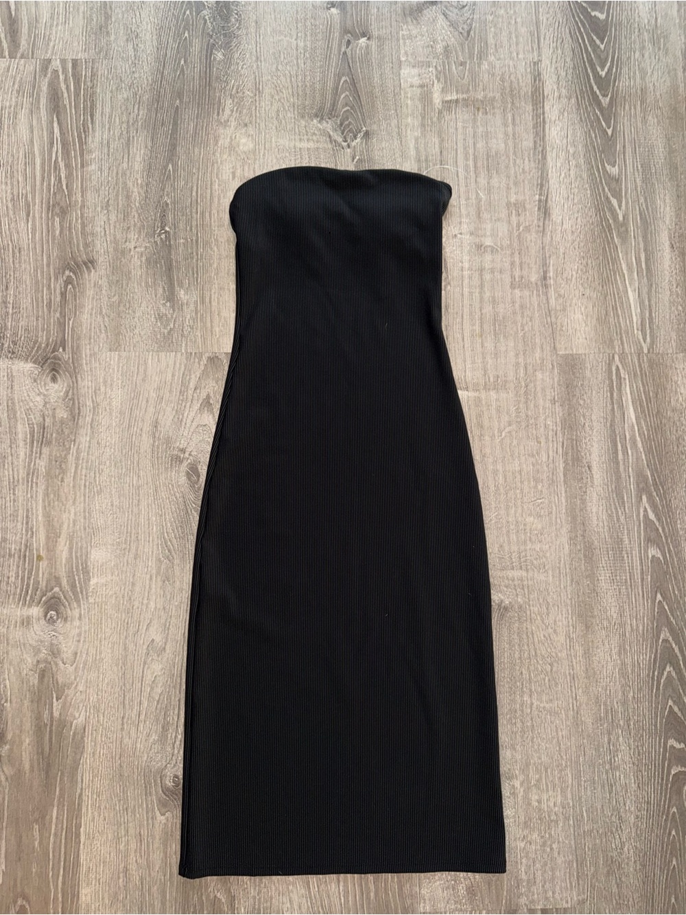 Aerie Strapless Black MIDI Dress